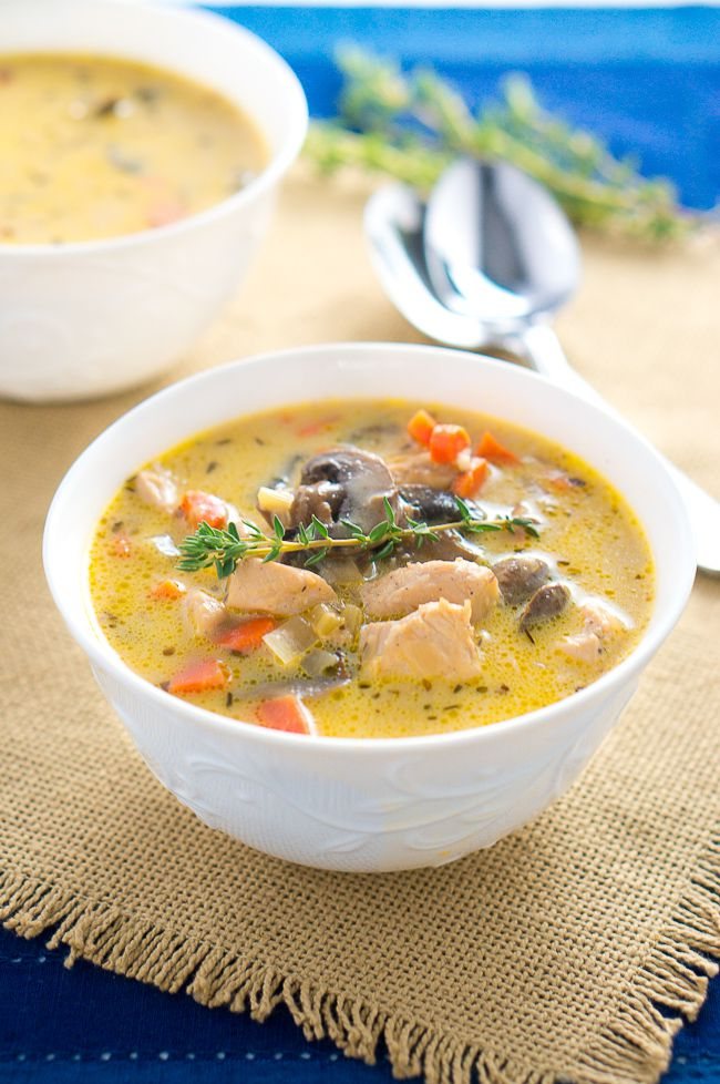 Creamy Chicken and Mushroom Soup