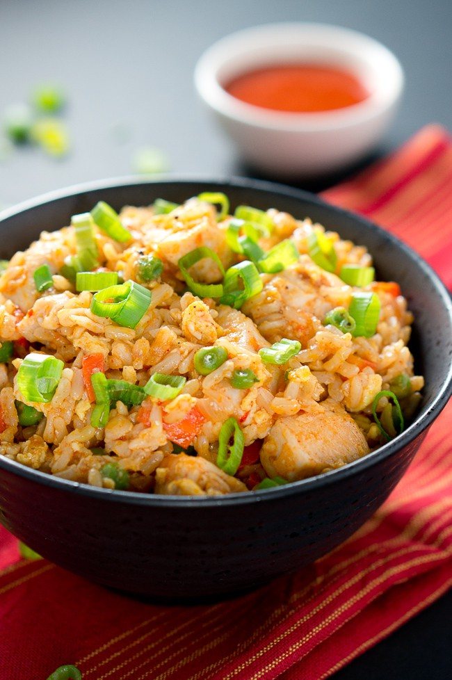 Spicy Chicken Fried Rice
