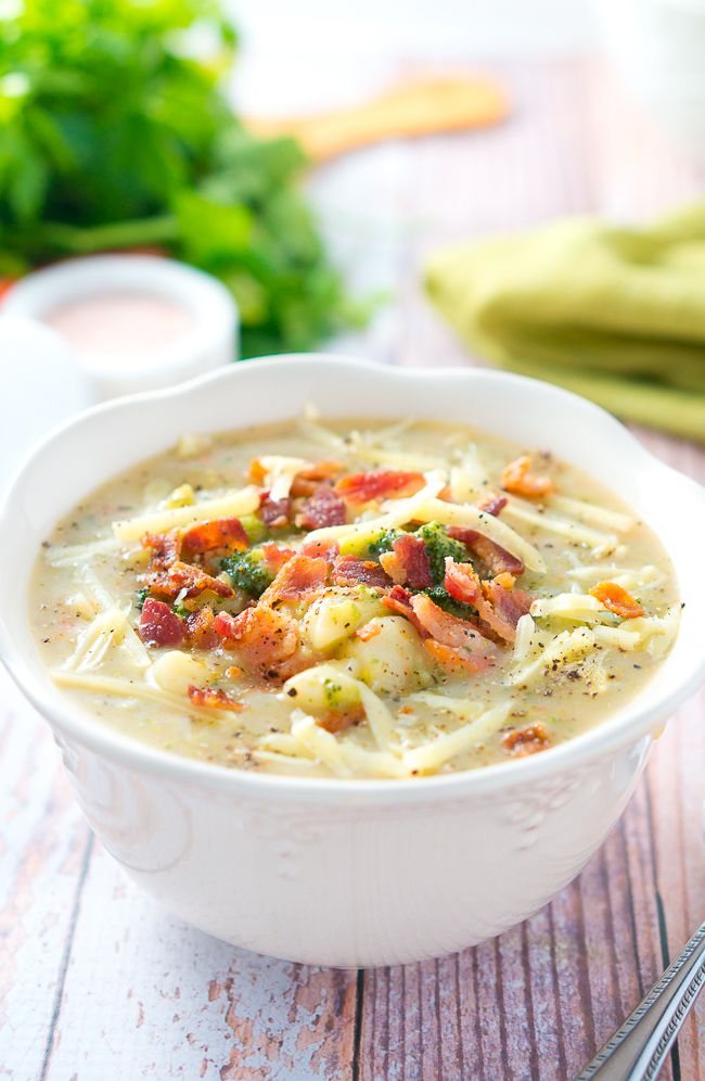 Loaded Broccoli and Potato Soup