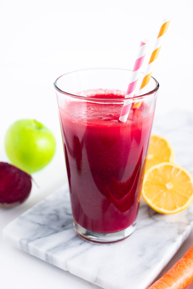 easy juice made with apple, beet and carrot