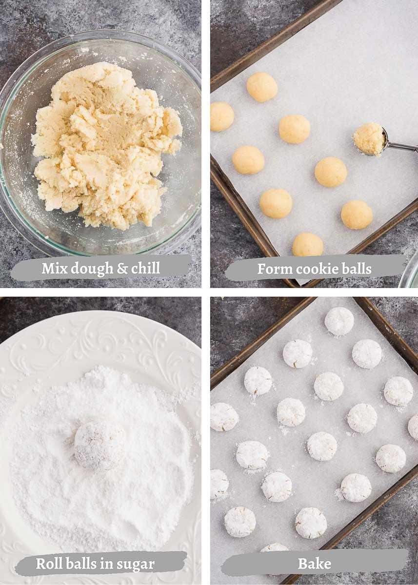 how to make Italian amaretti cookies - process shots 2
