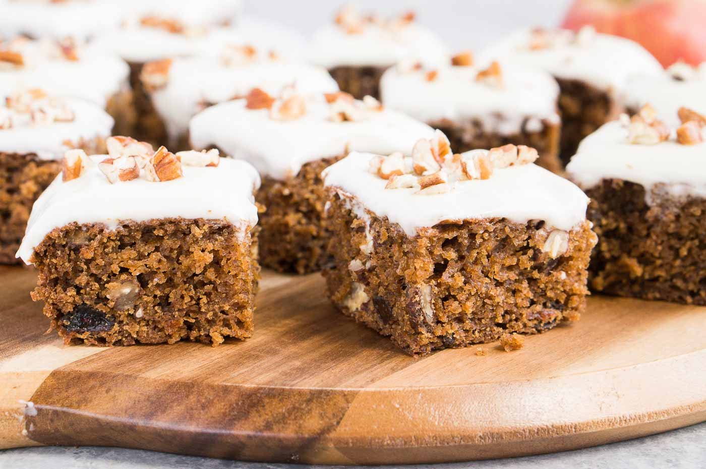 bites of applesauce cake