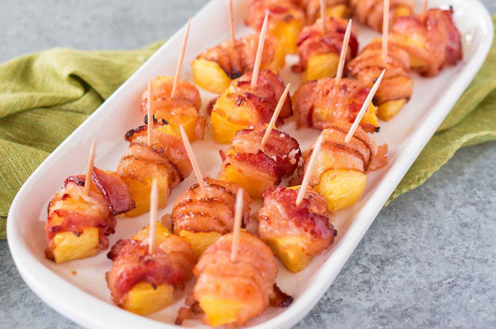bacon wrapped pineapple bites recipe