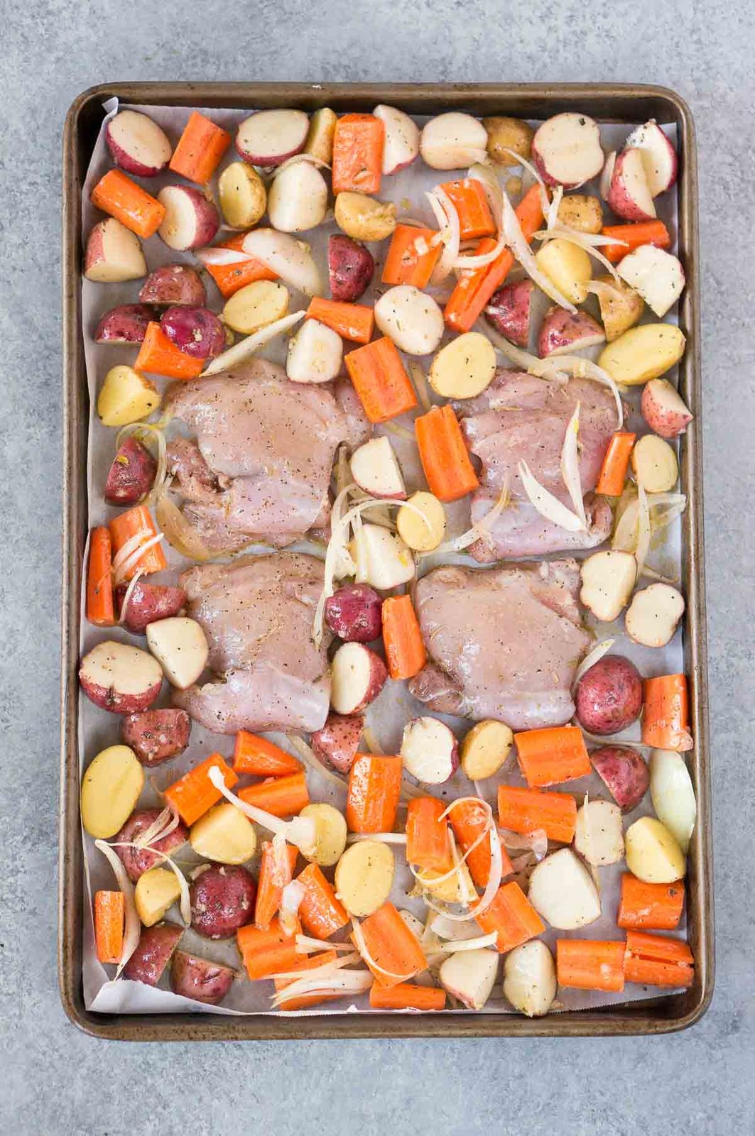 chicken potatoes and carrots