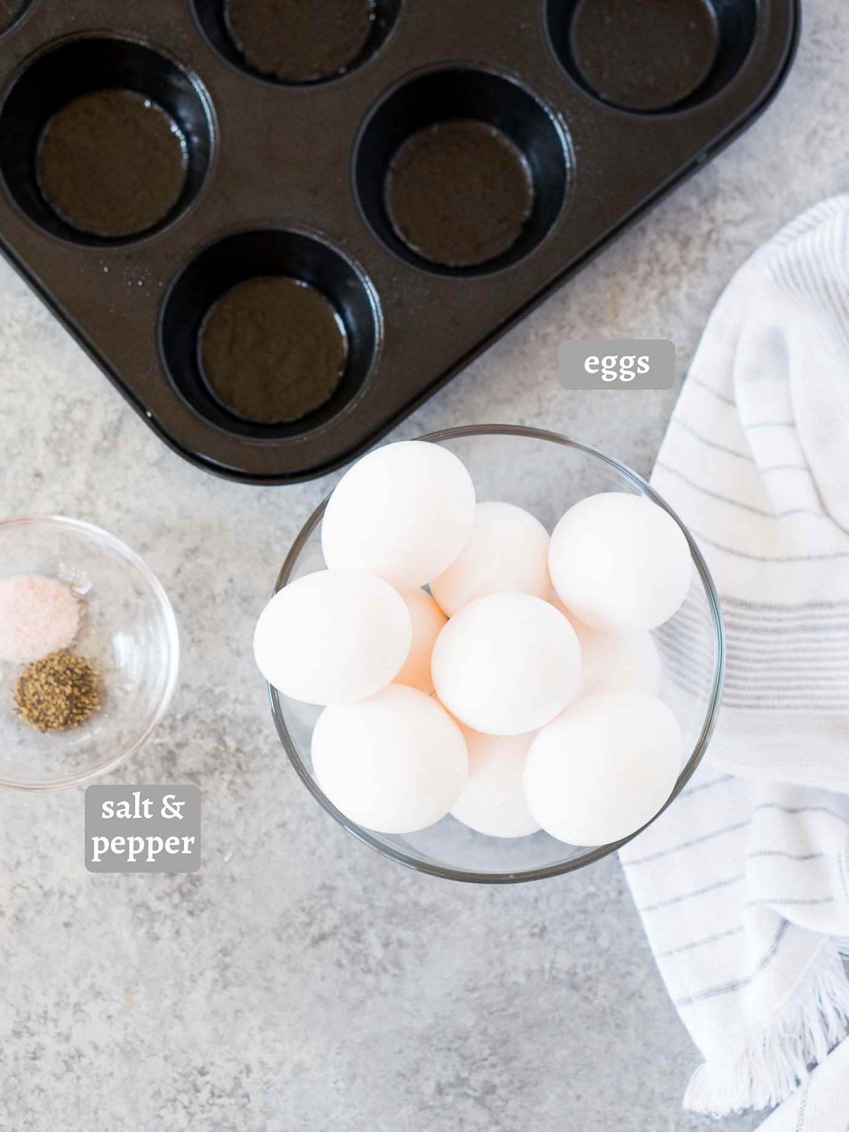 ingredients for eggs in the oven