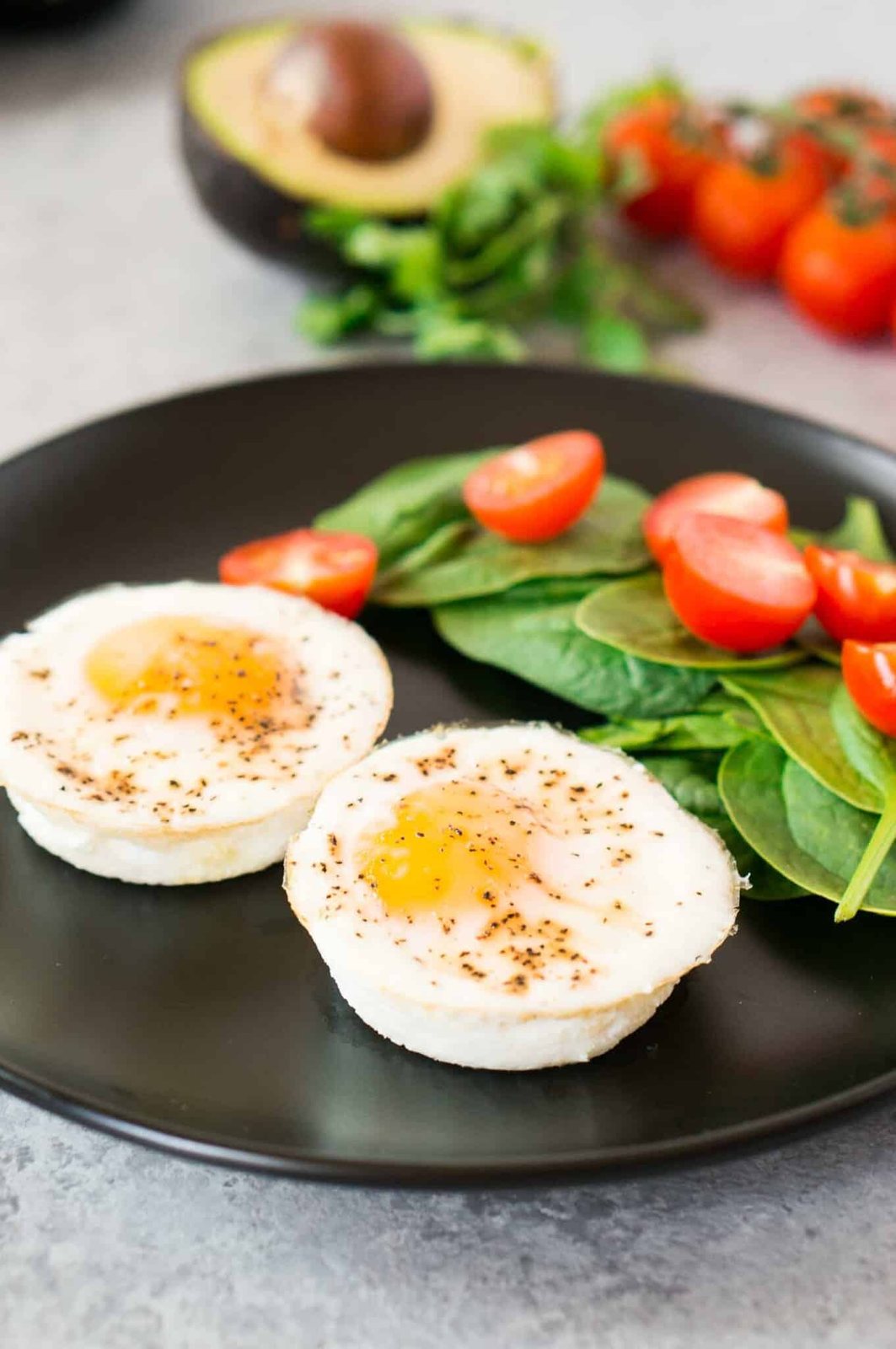muffin tin baked eggs on a plate