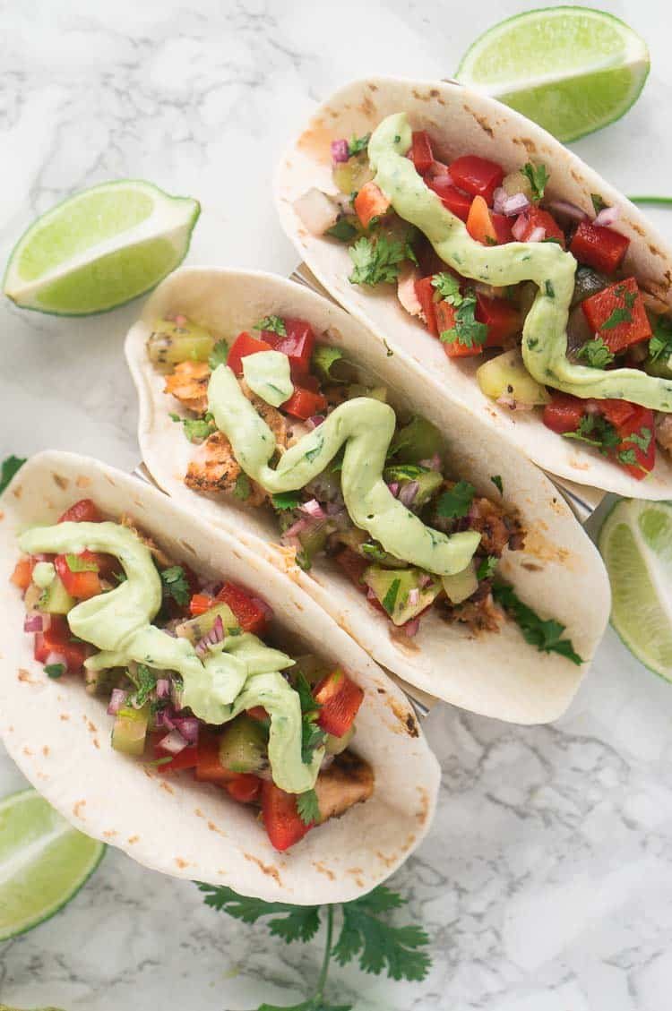salmon fish tacos