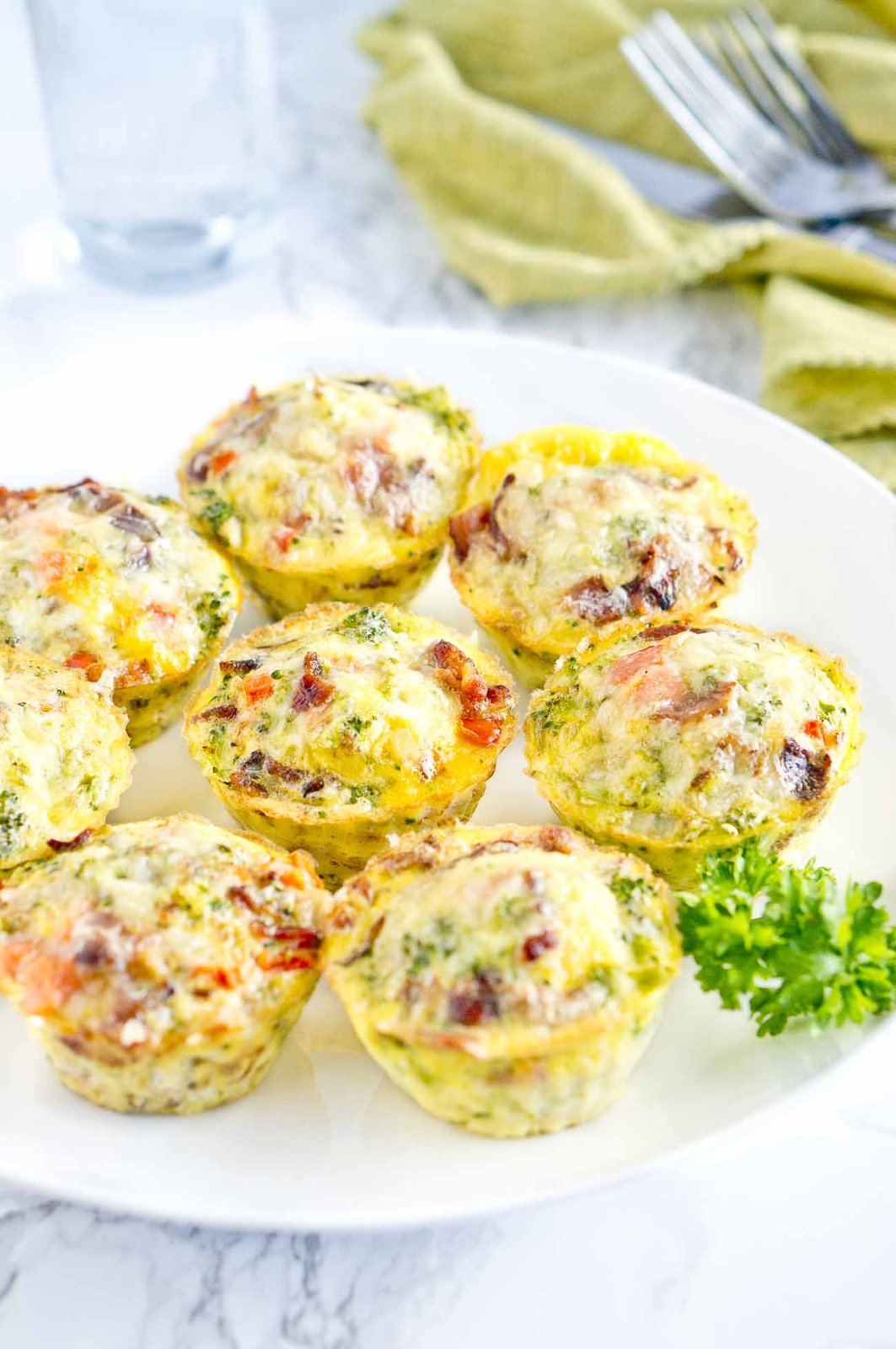 breakfast egg muffins on a plate
