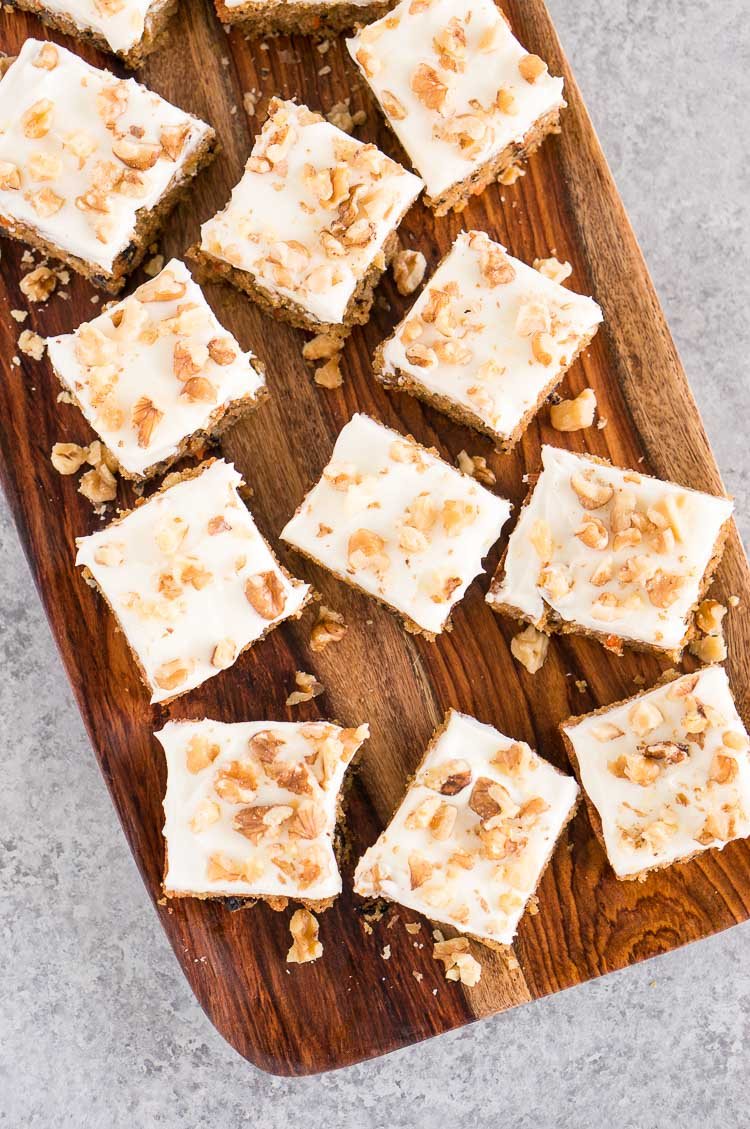 Healthy Carrot Cake Bars