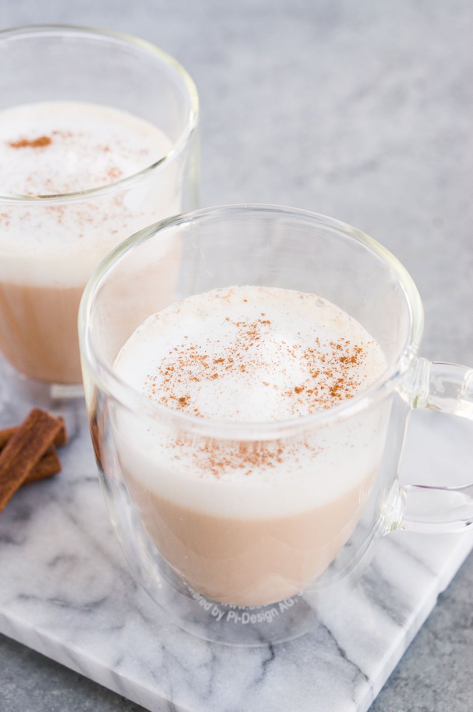 tazo chai tea latte in a cup