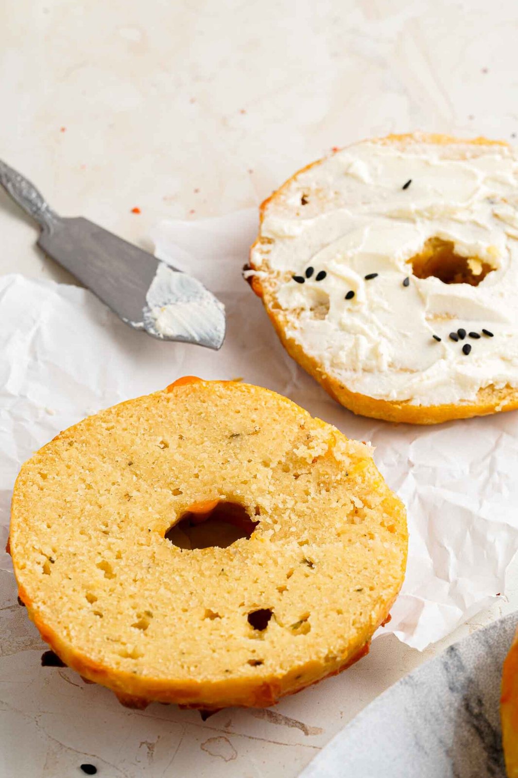 cut cheese bagel with cream cheese - asiago bagel copycat