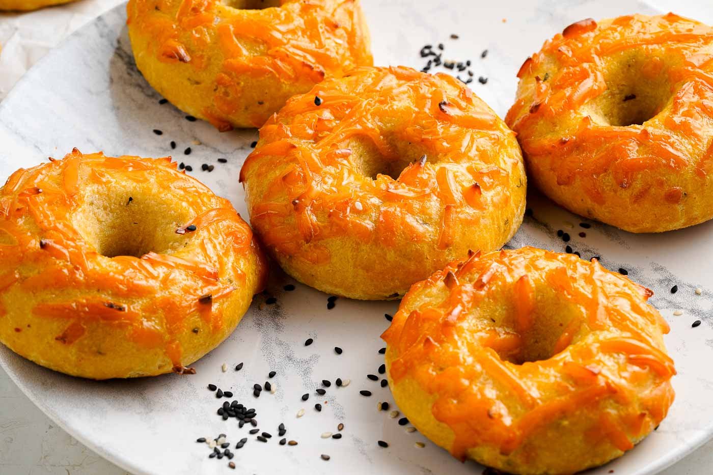 keto bagels on a plate
