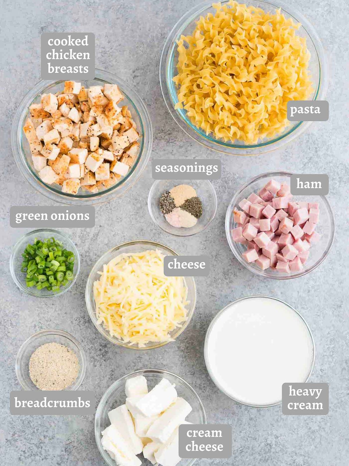 ingredients for chicken cordon bleu bake