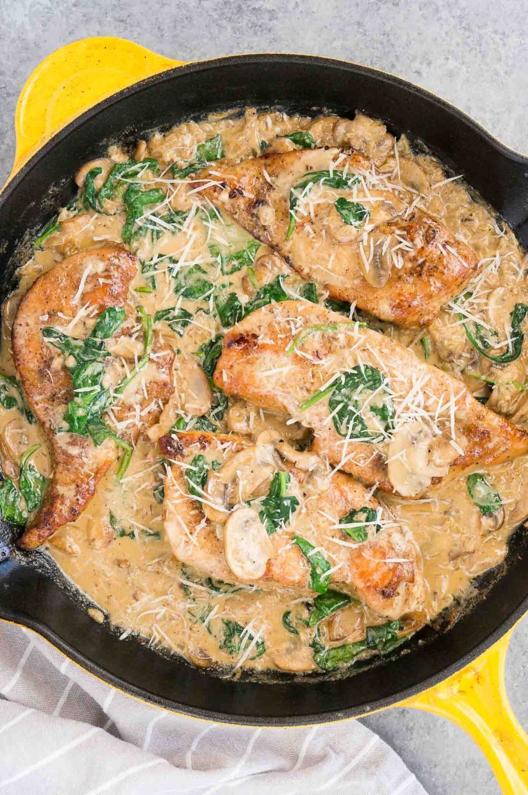 chicken and creamy mushroom sauce
