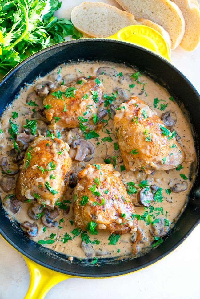 Chicken in Creamy Mushroom Sauce