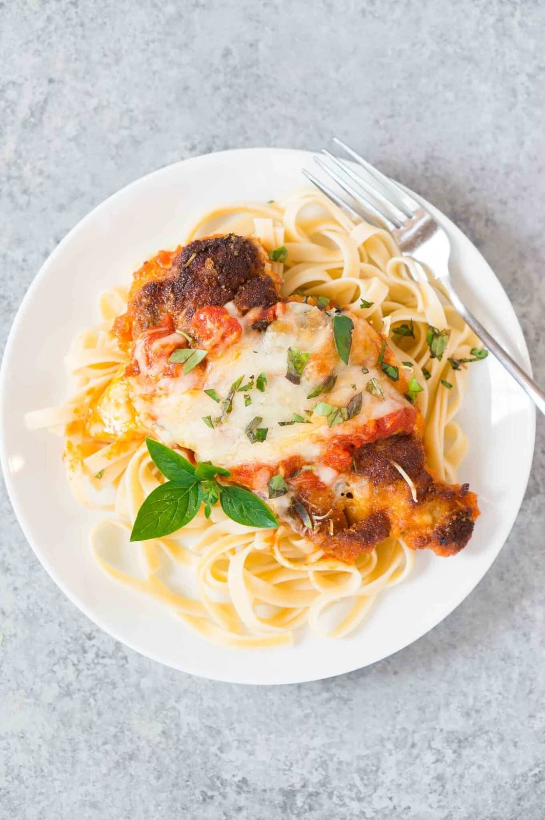 chicken parmigiana from top