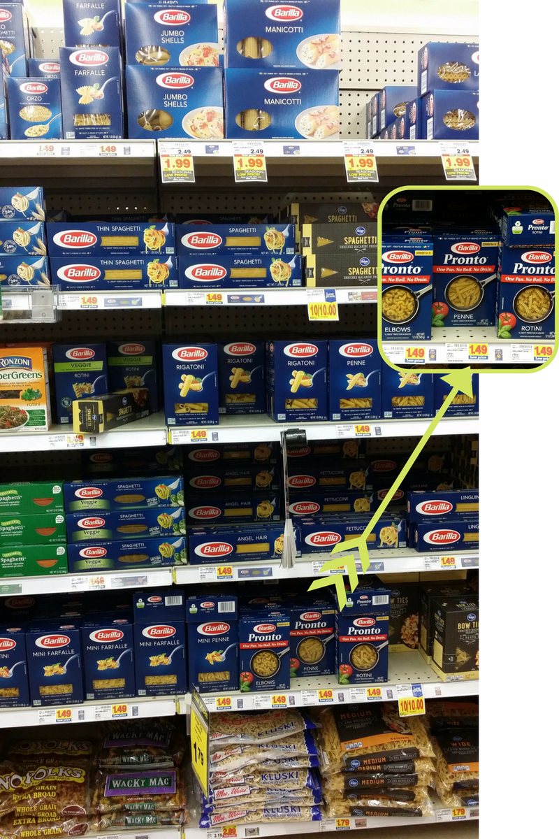 Barilla Pasta display in store
