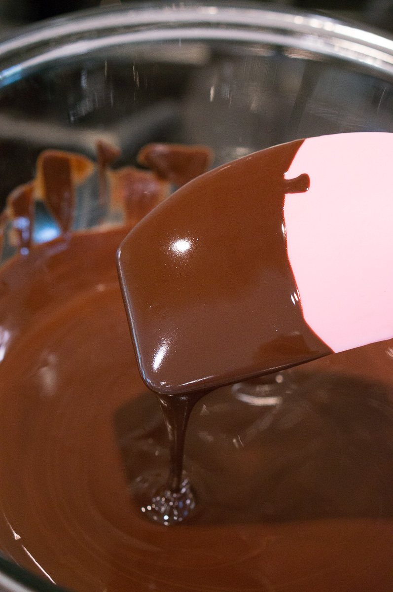 melted chocolate in a bowl