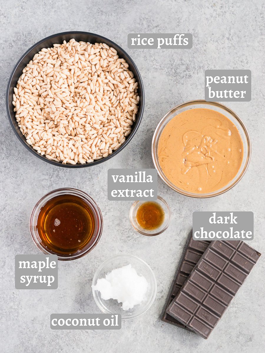 ingredients for chocolate crunch bars