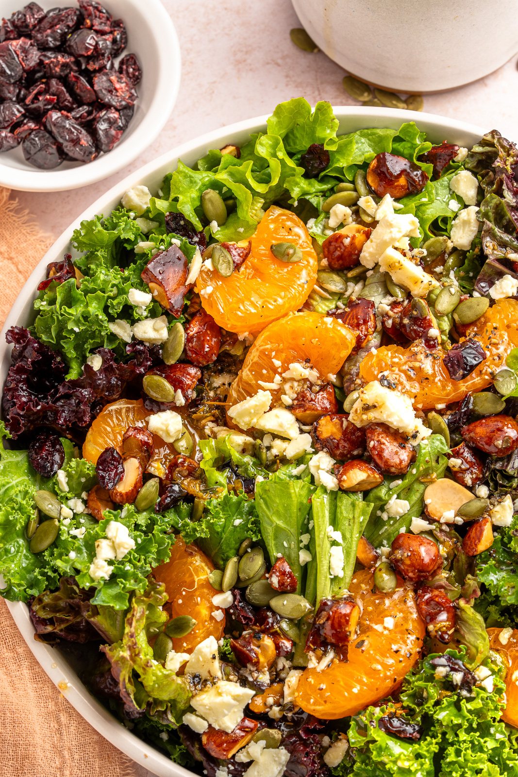 citrus salad in a white bowl