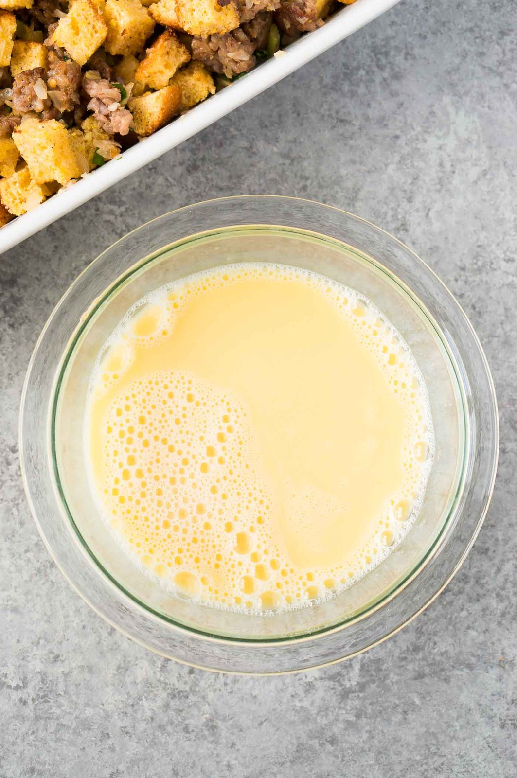 egg mixture for cornbread stuffing