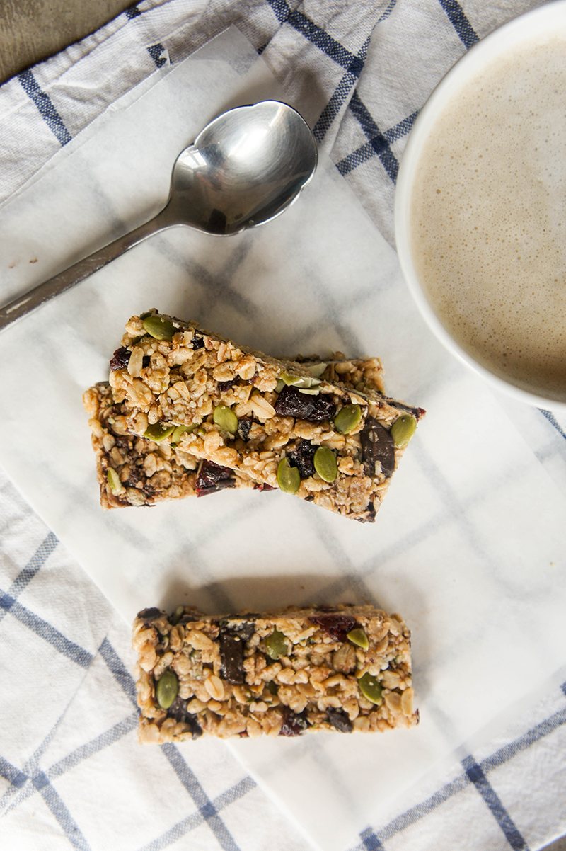 cranberry dark chocolate granola bars