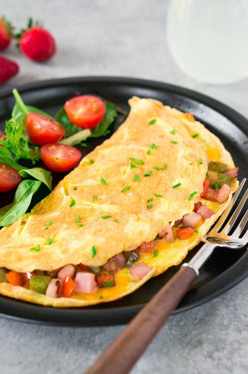 best recipe for omelet served on a plate