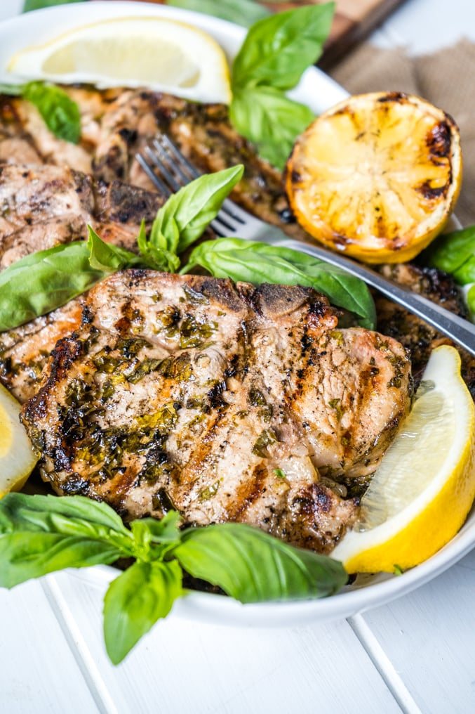 Lemon Basil Pork Chops
