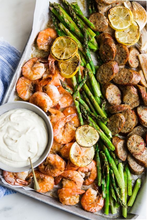 Old Bay Shrimp and Sausage - sheet pan recipe