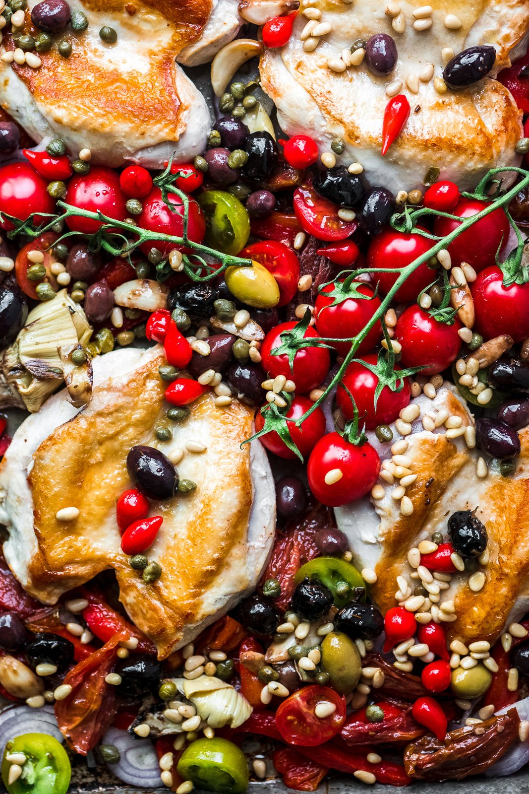 Sheet Pan Chicken Puttanesca