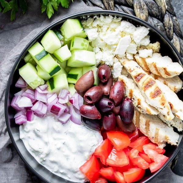 Keto Chicken Gyro Bowl