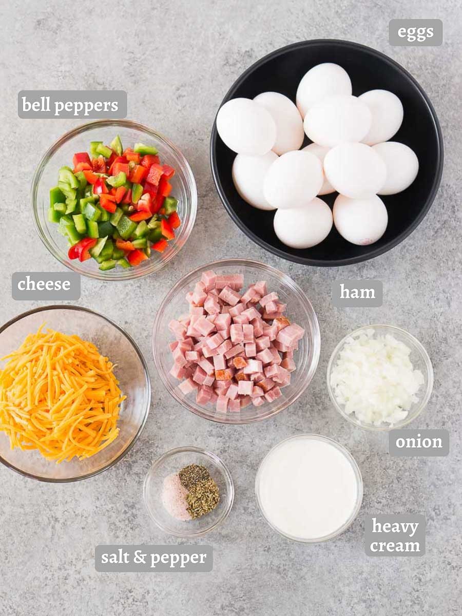 ingredients for egg casserole