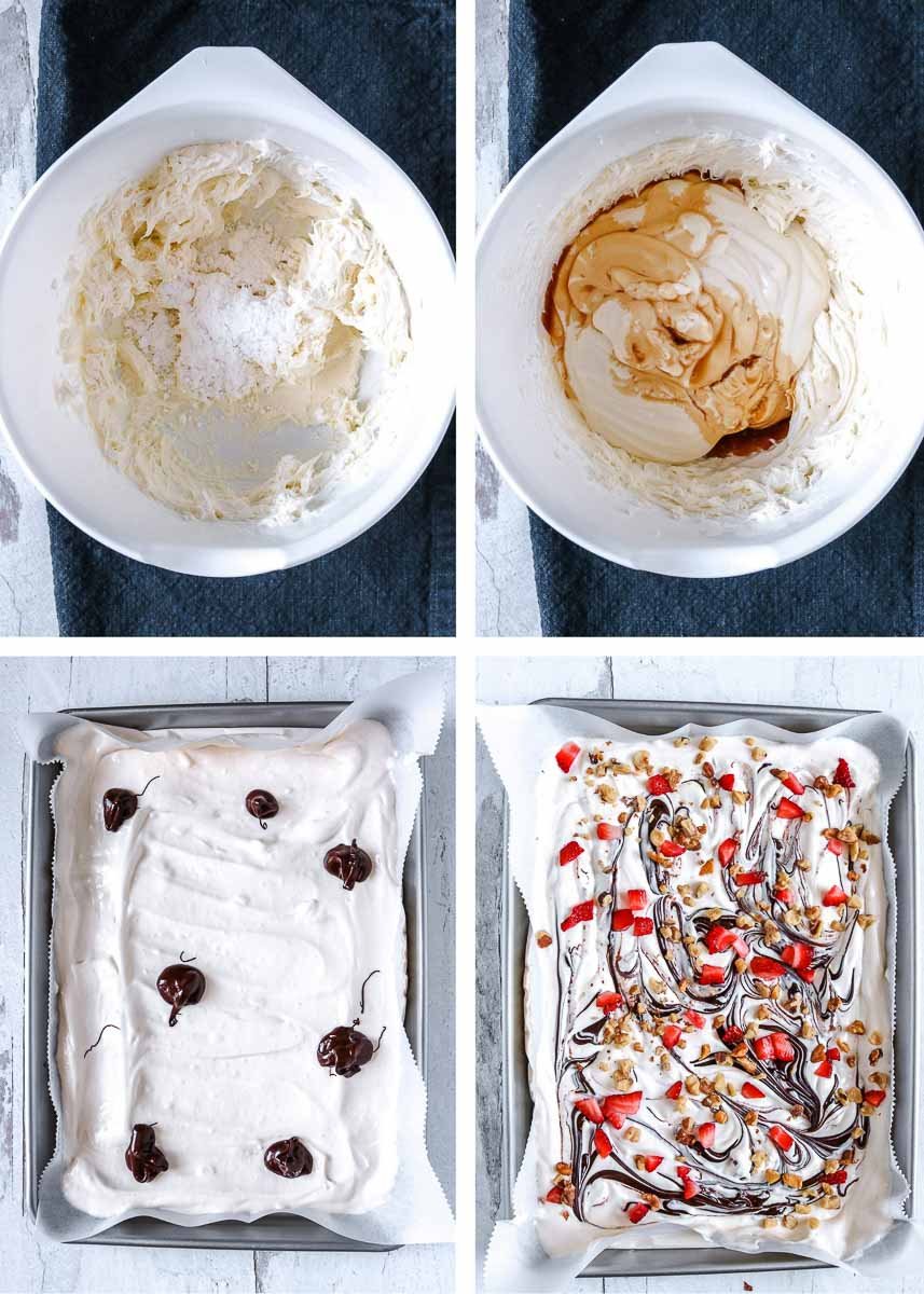 how to make yogurt bark - step by step shots