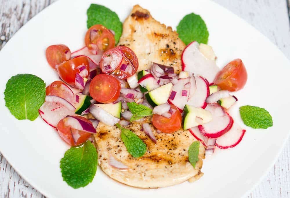 grilled chicken w- cucumber+radish+cherry tomato relish-3