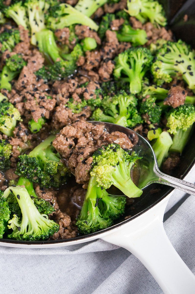 stir fry with ground beef and broccoli