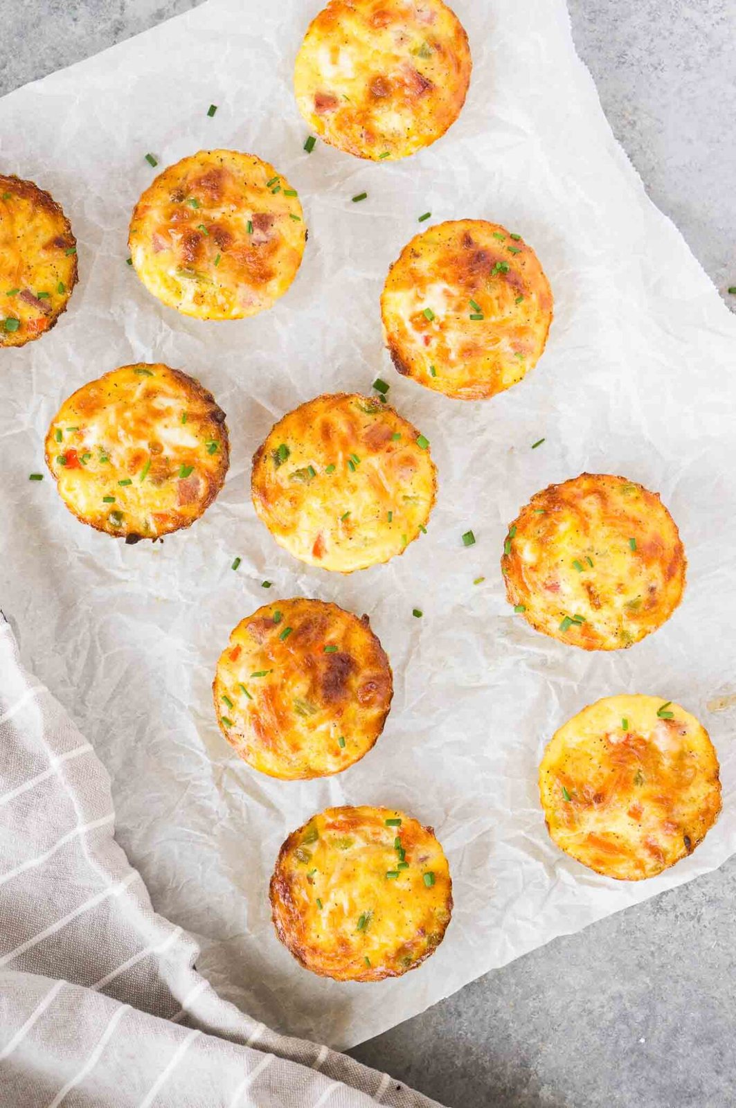 egg cups on a parchment paper
