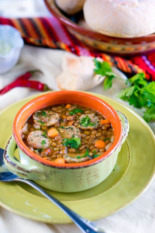 Italian Lentil Soup with Sausage