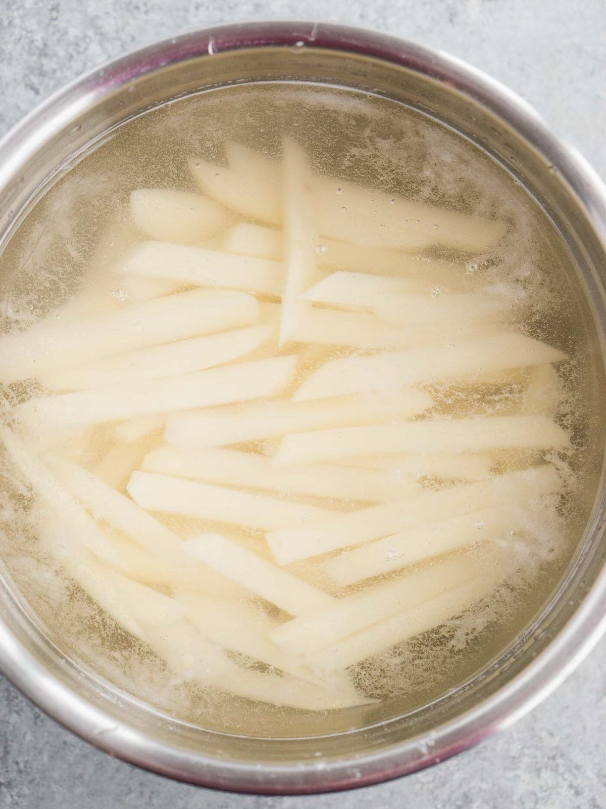 soak potato fries before baking