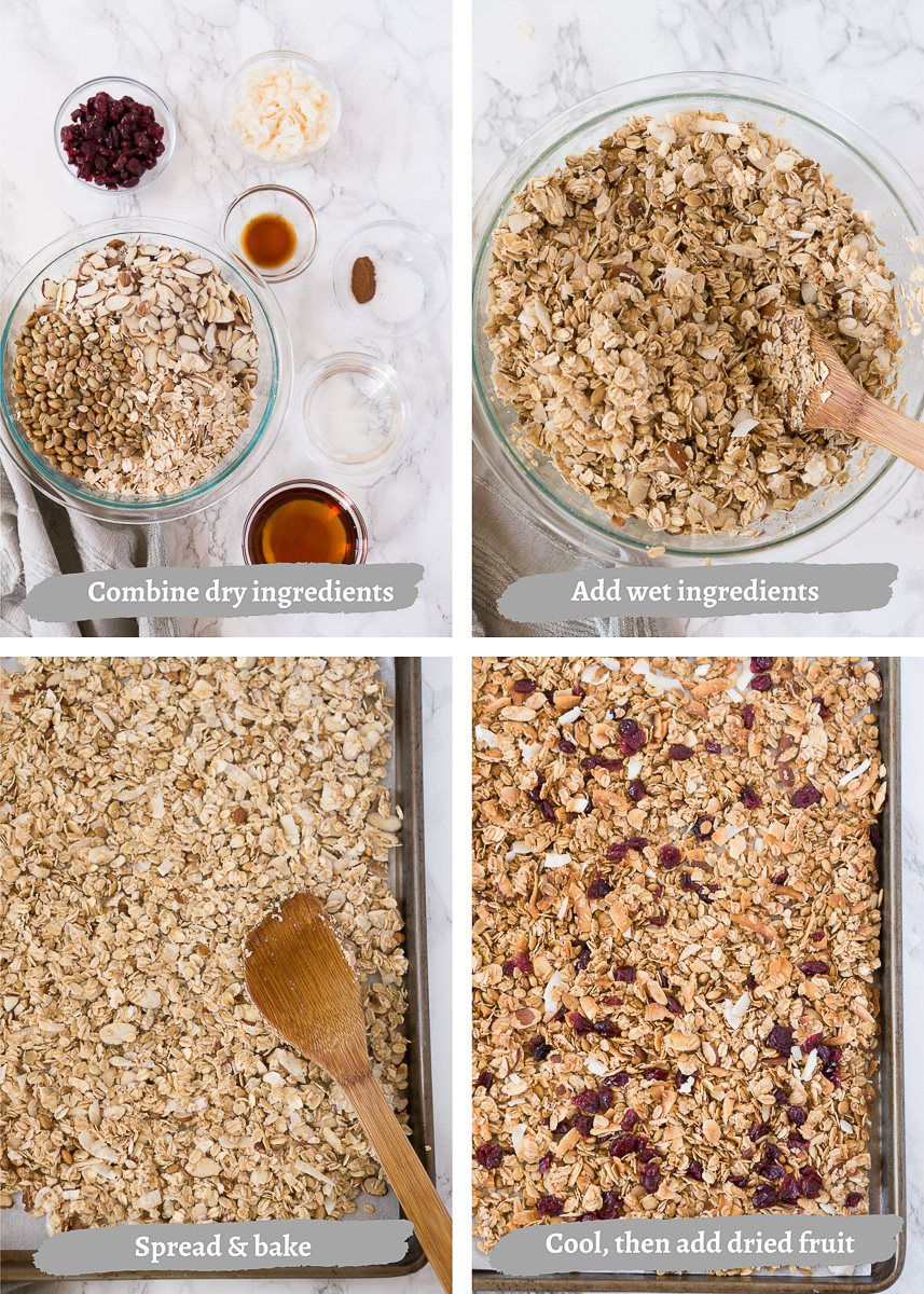 step by step pictures of making granola at home