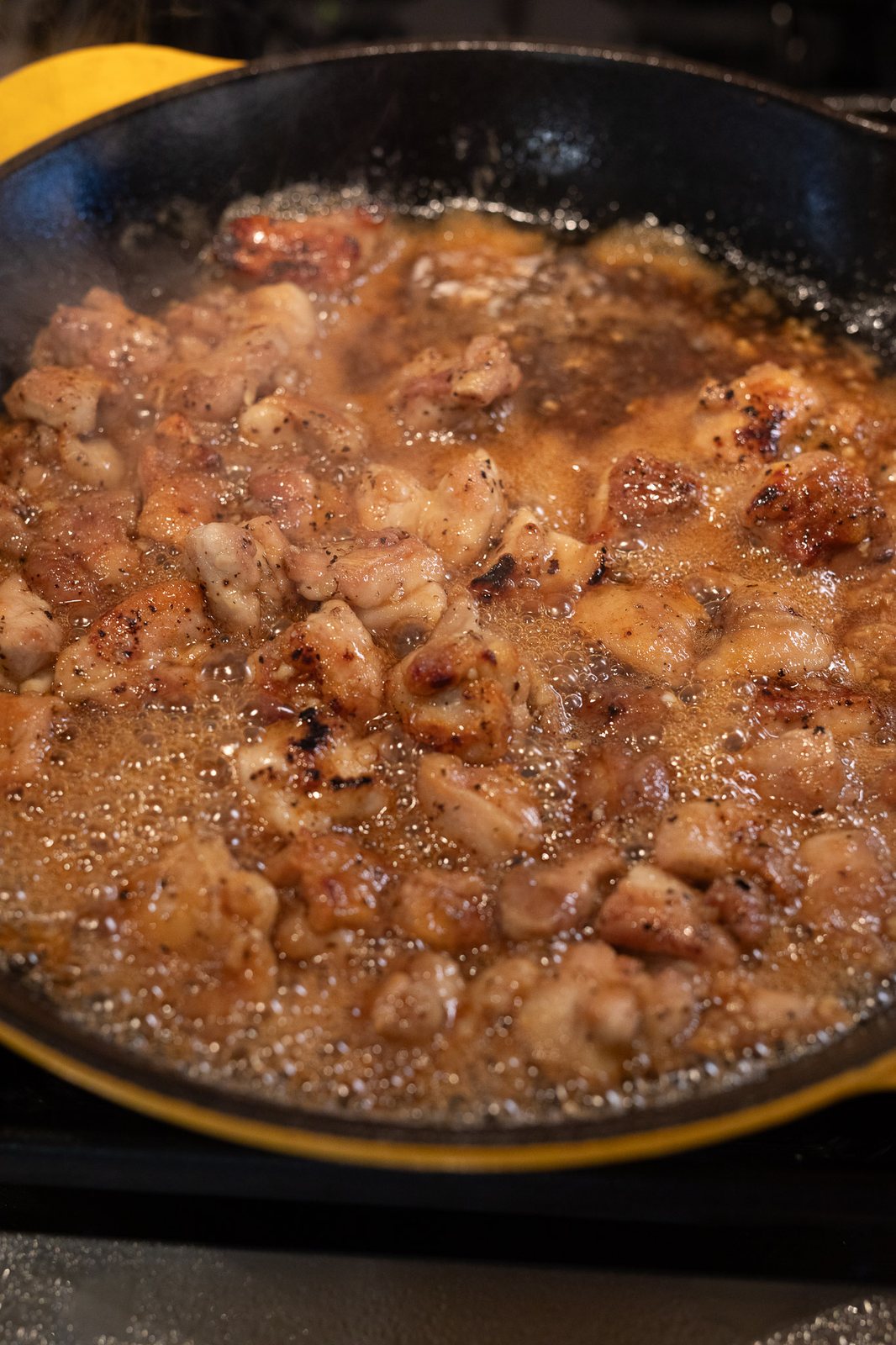 cooking chicken in honey garlic sauce