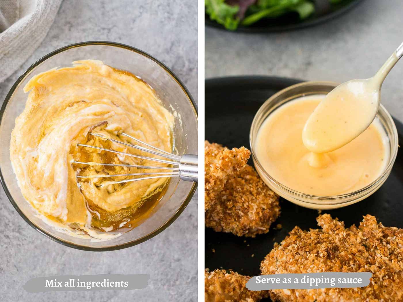 making honey Dijon mustard sauce