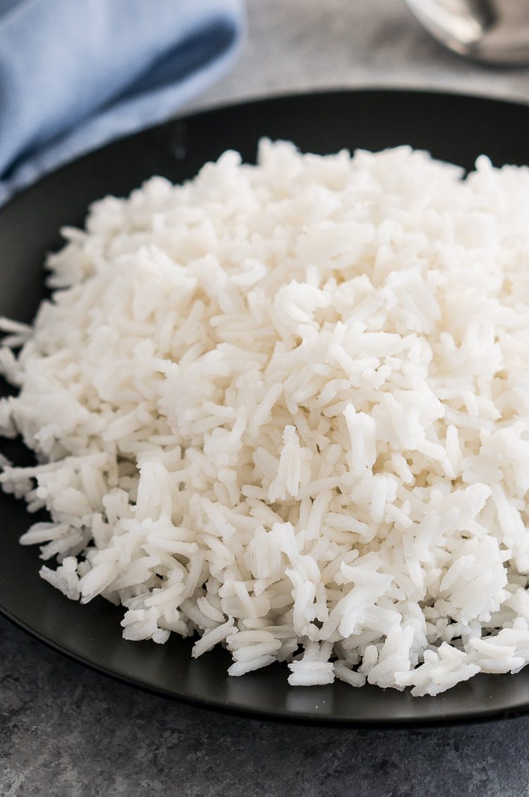 perfectly cooked rice on a plate