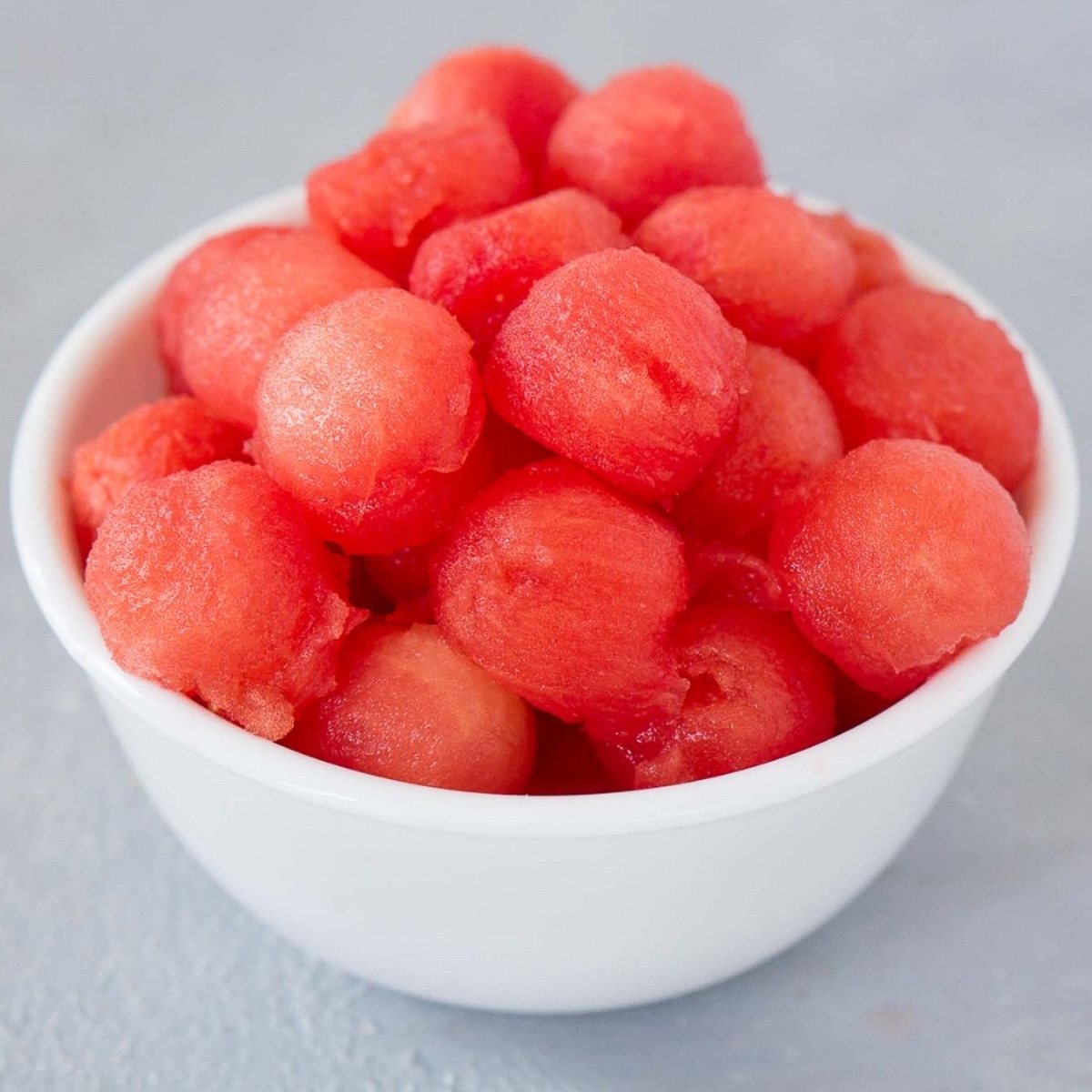 watermelon balls in a bowl