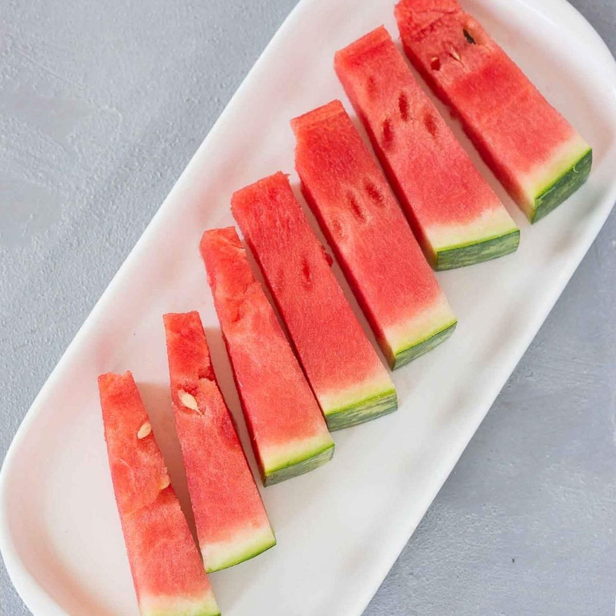 watermelon sticks on a plate