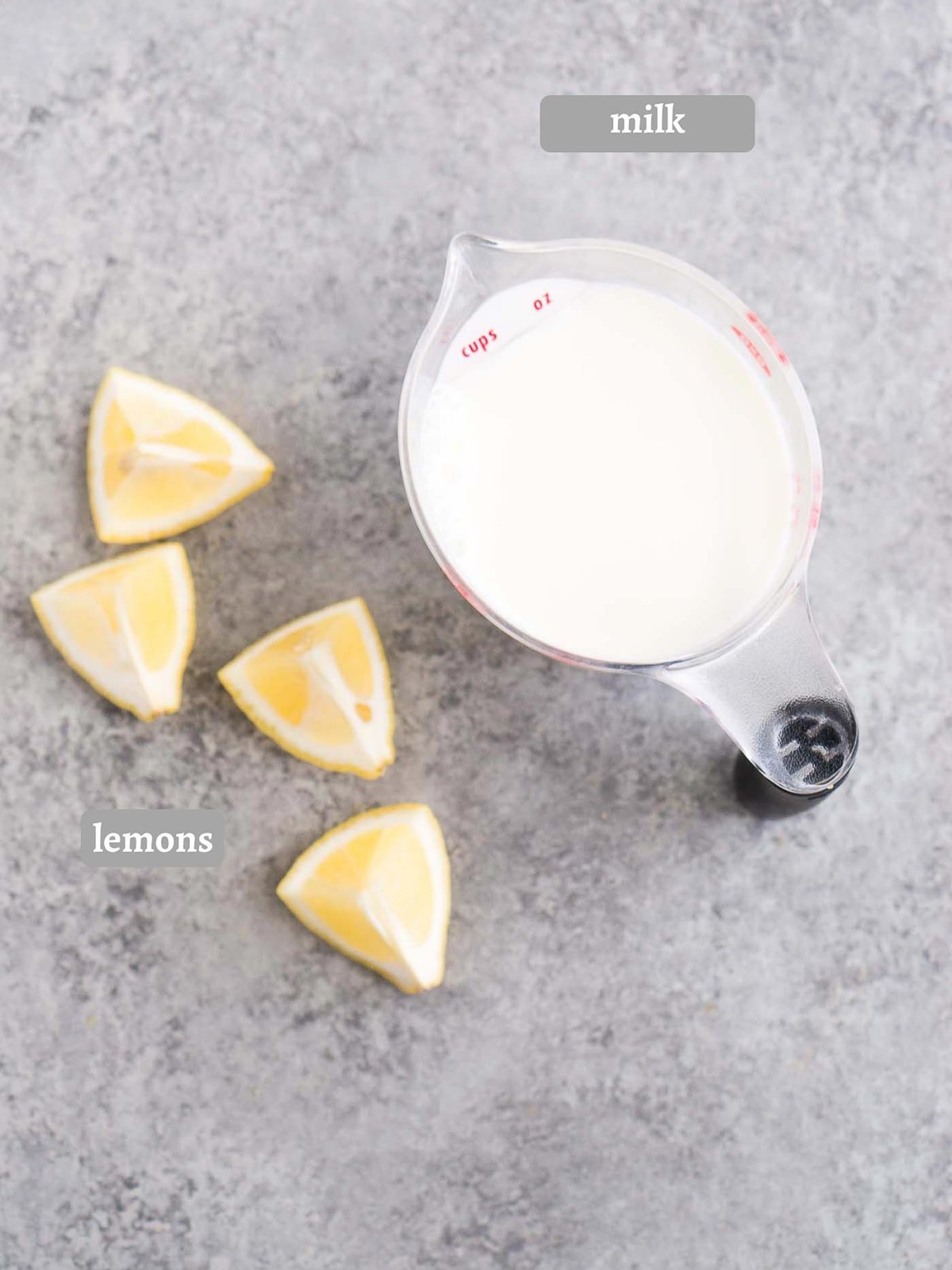 ingredients for homemade buttermilk