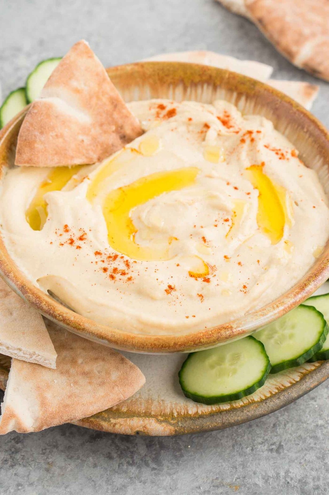 homemade hummus in a bowl