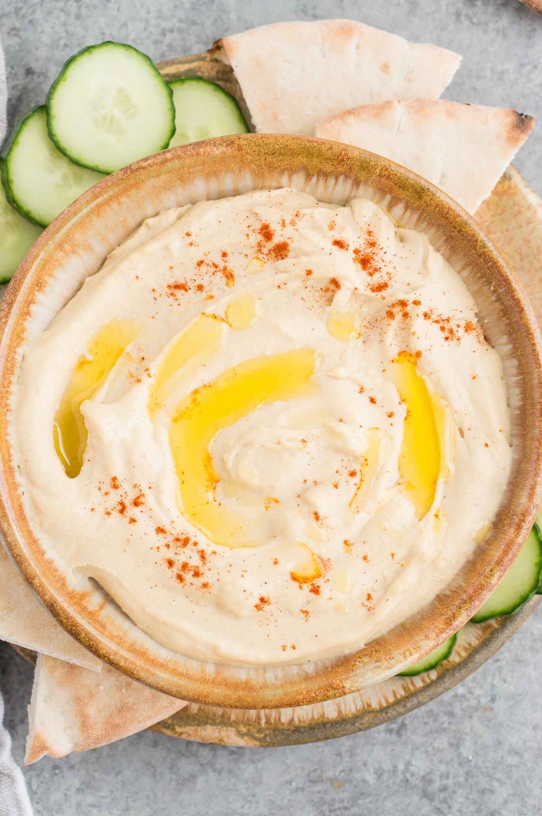 homemade hummus in a bowl