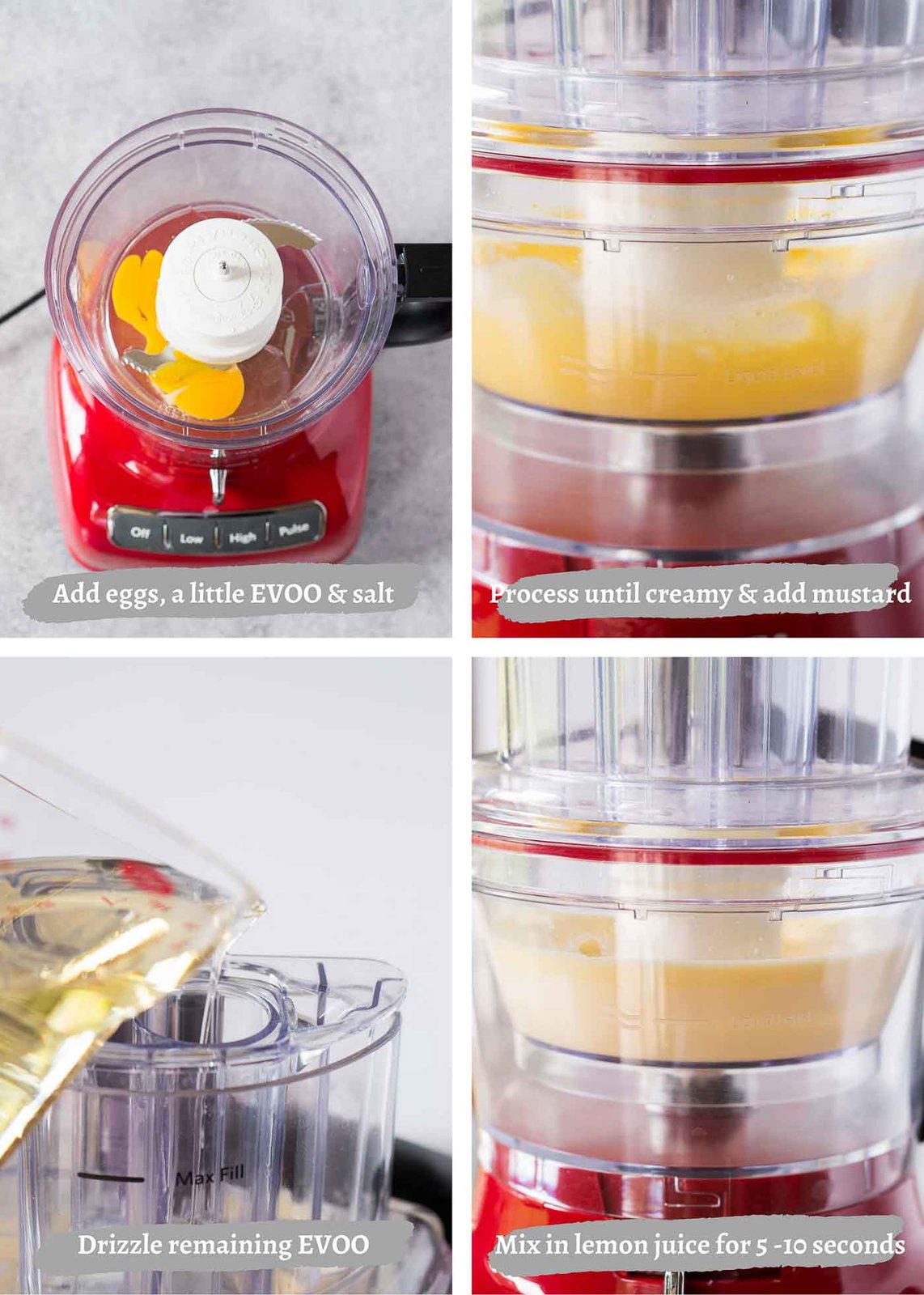 process images of making mayonnaise at home