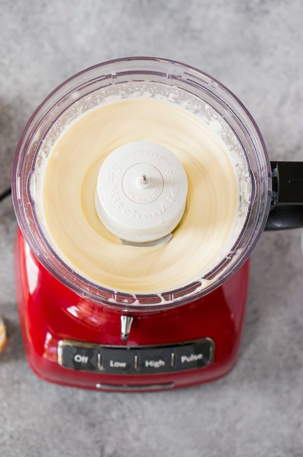 homemade mayonnaise in a food processor