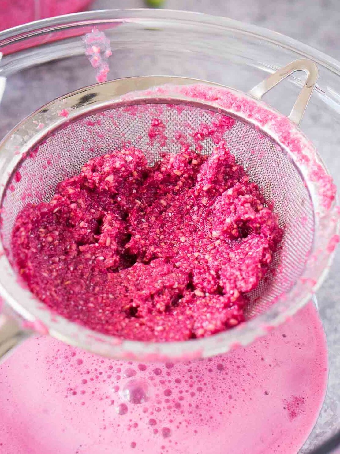 extracting juice until the pulp is dry